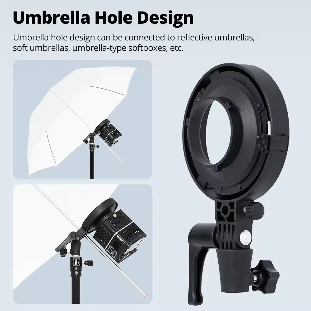 Ambitful Mini Mount Adapter for Bowens Yongnuo YN150 IFOOTAGE NANLITE Forza Softbox MB01 MB02 Quick Set-up Photography Lighting