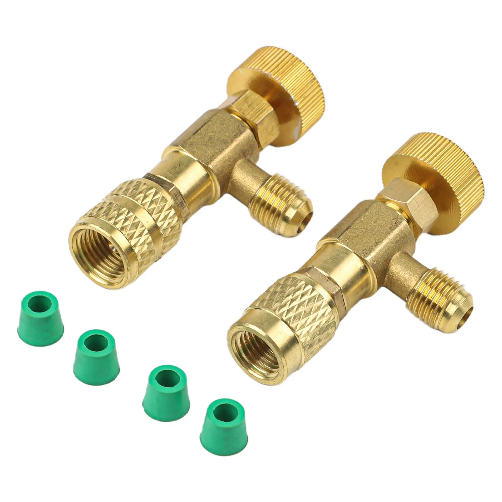 Replacement Air Conditioning adapter Safety Valve Coupler Adjustable Gold Refrigeration Charging For R22 R410A 1 4