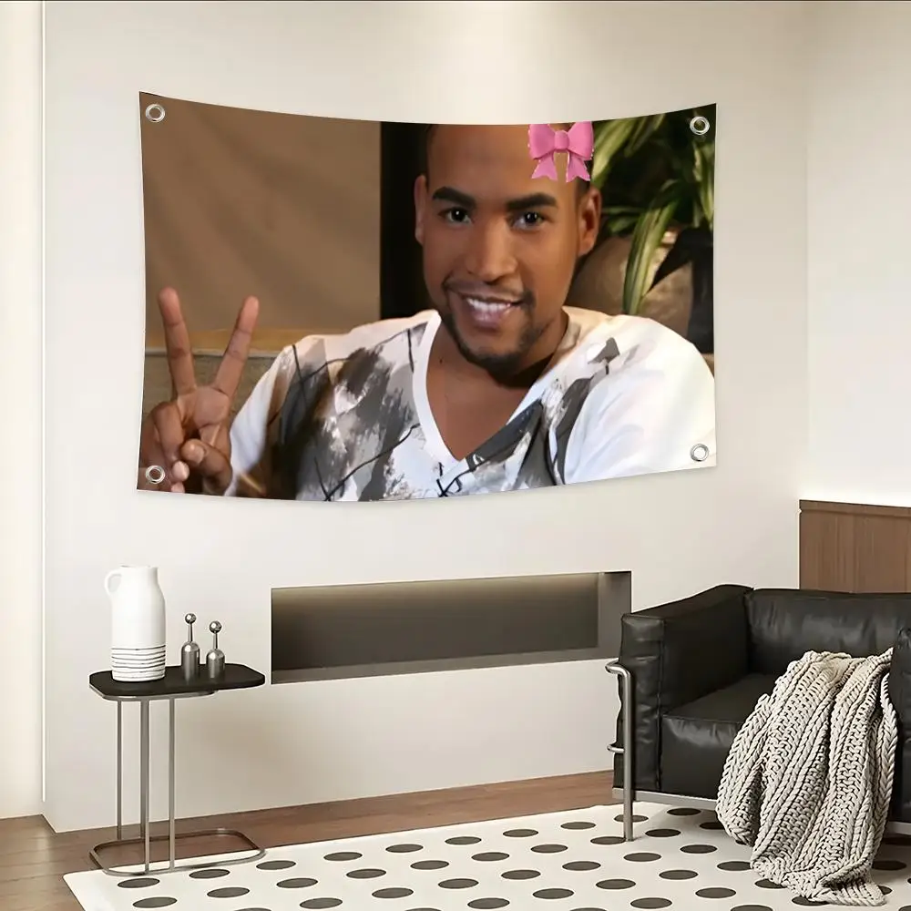 Canción de reggaeton, Don O-omar, banderas personalizadas para acampar, decoración para jardín al aire libre, fondos, arte de pared, regalos familiares