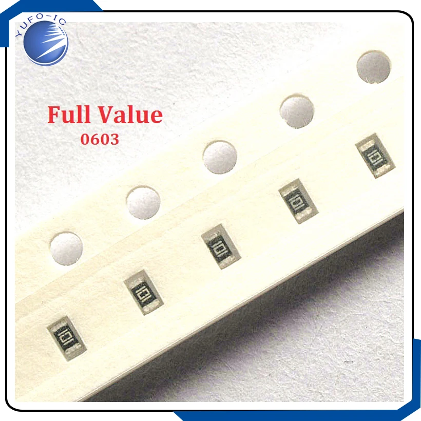 100PCS 0603 SMD chip resistor Full Value 5% 0/1/2/3/4/5/6/7/8/9R/K/M 0.1.2.3.4.5.6.7.8.9 R K M 0 1 2 3 4 5 6 7 8 9 Ohm Kohm
