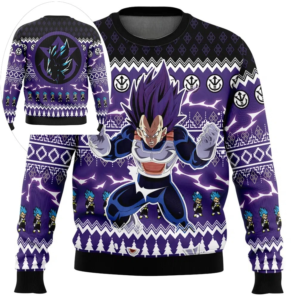 

Свитшот оверсайз с 3D-принтом Vegeta Super Saiyan Blue (Dragon Ball) для косплея, осенне-зимняя коллекция 2026, ретро-стритвир