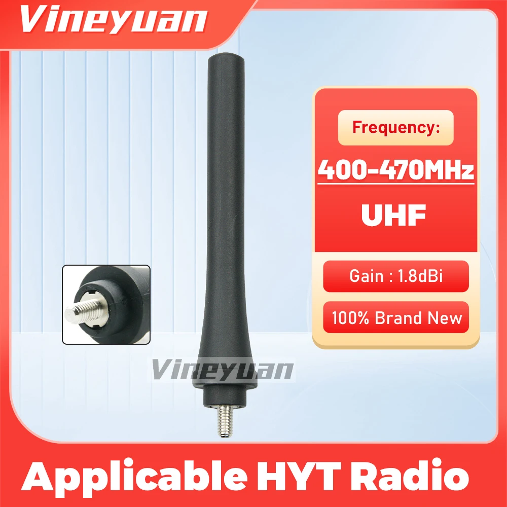 8.5cm/3.34inch UHF 400-470Mhz Rubber Walkie Talkie Antenna for Hytera HYT TC-310 TC-320 TC310 TC320 Two-Way Radio Antenna