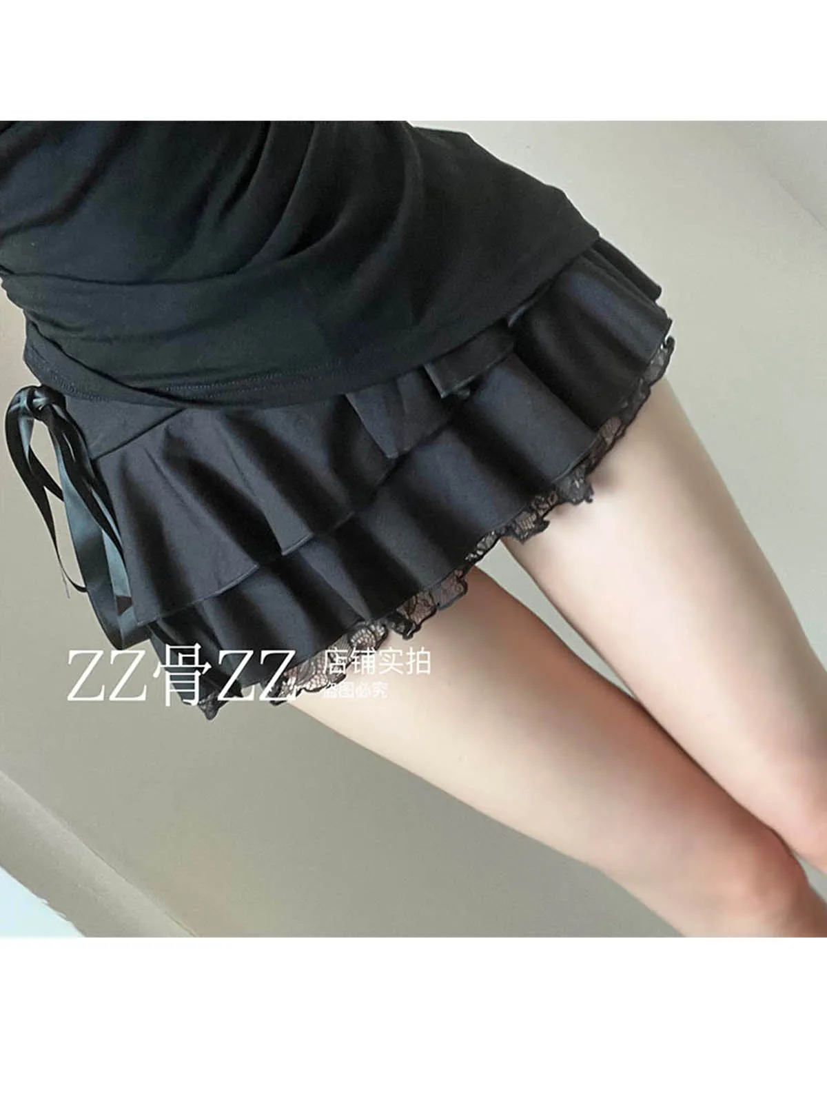 New French Sweet Cool Style Lace Splicing Sexy Versatile Short Skirt Half Body Skirt Sweet Women Mini Skirts 2024 New Y6ZU