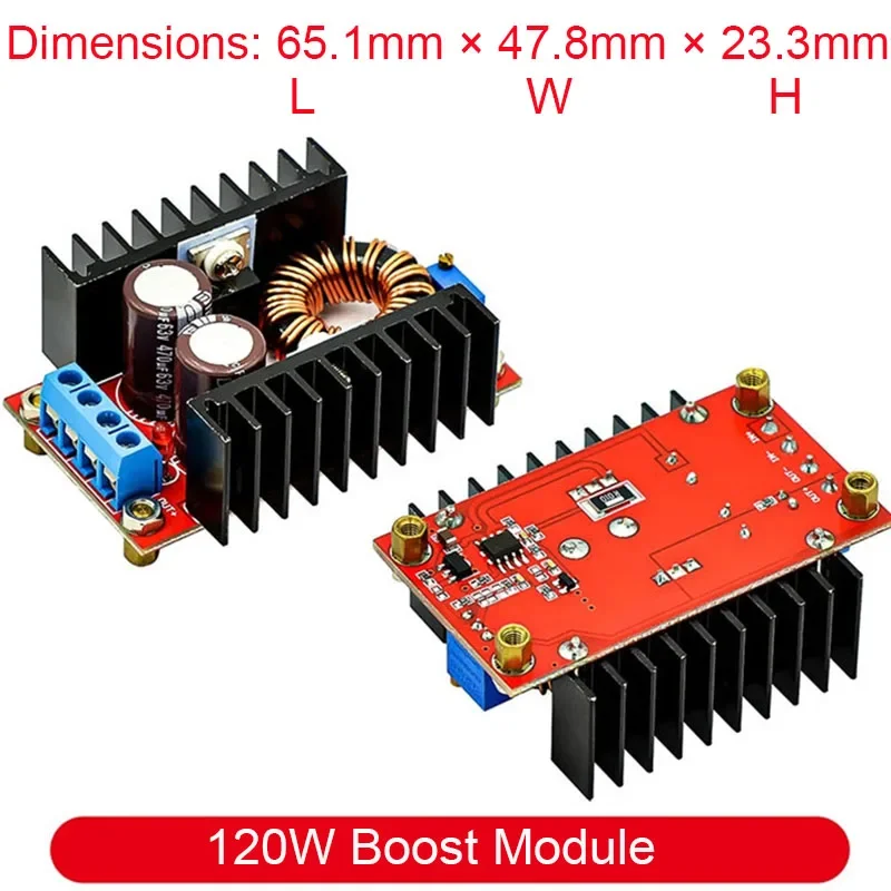 DC-DC 8V-60V to 7V-90V 5A-20A 120W/150W/250W/300W/400W/600W/1200W/1500W Boost Converter Step Up Power Supply Module Adjustable