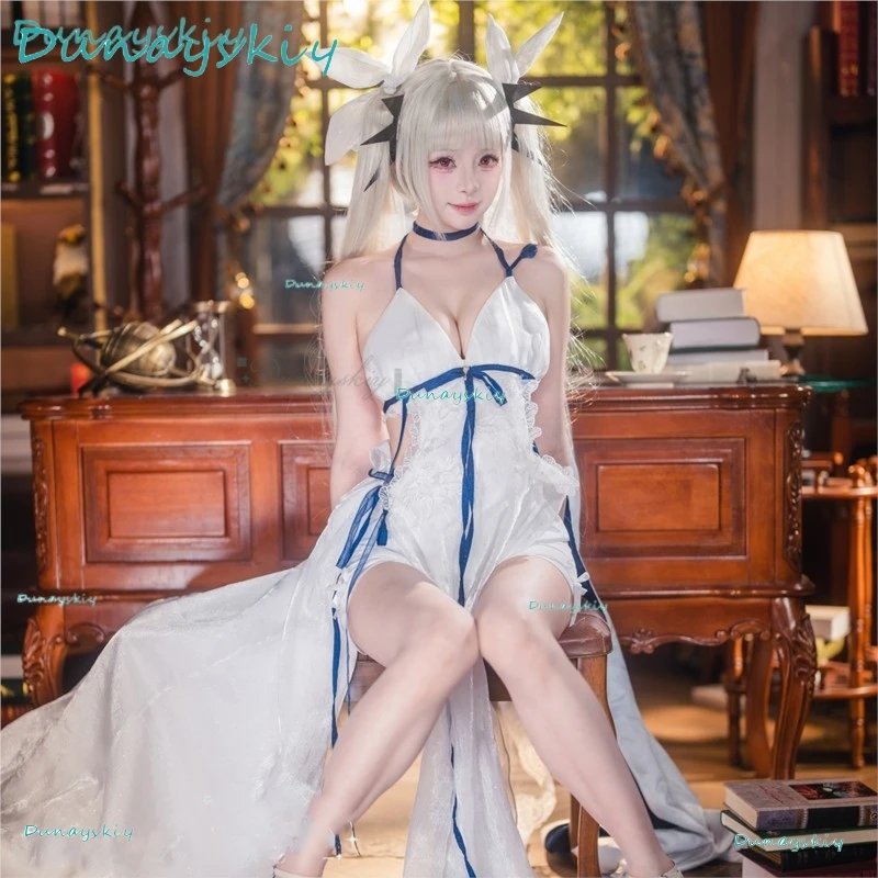 

Игра Azur Lane HMS Формируемый Косплей Костюм Свадебное Платье Двойные Хвостики Парик Сексуальная Одежда Ролевые Игры Наряды Для Хэллоуина