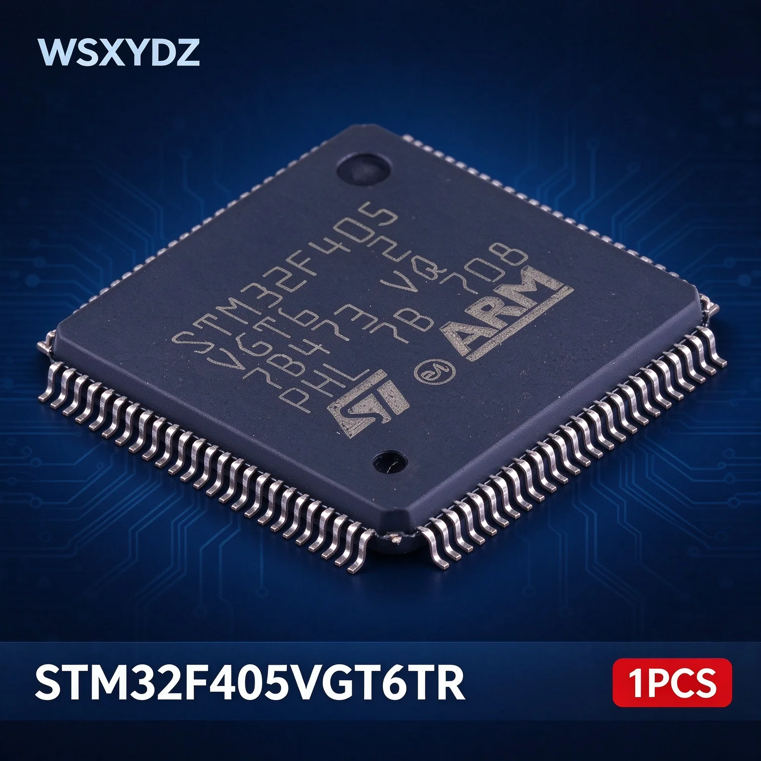 1PCS STM32F405VGT6TR ST High-Performance Cortex-M4 MCU 168MHz 1MB Flash LQFP100 ART FSMC USB CAN New Original（109）