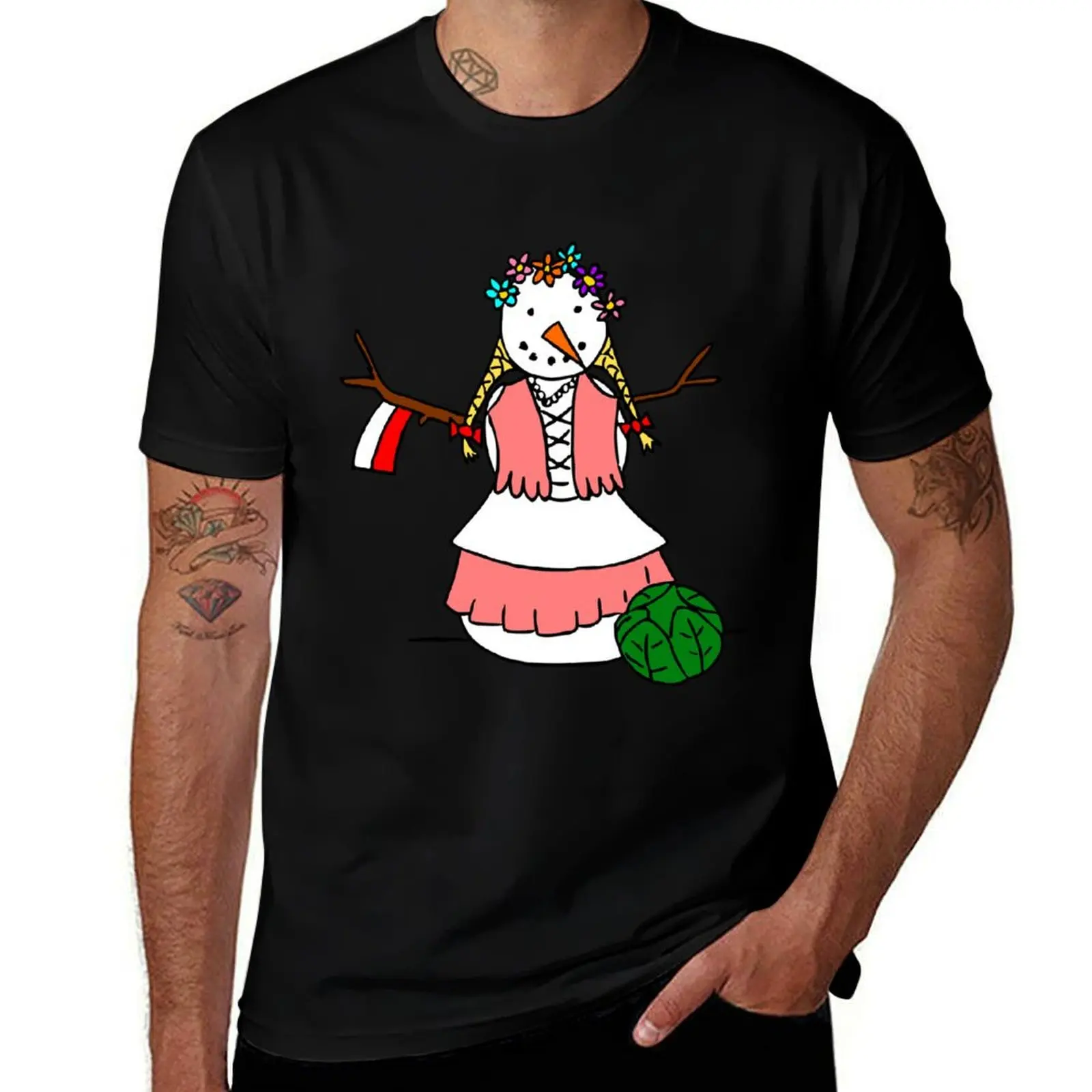

Polish Snowman T-Shirt t shirt man plain t shirts for man cotton
