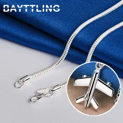 2024 New 925 Sterling Silver 16-30 Inches Fine Aircraft Necklace For Women Men Fashion Charm Wedding Gift Jewelry Accessories