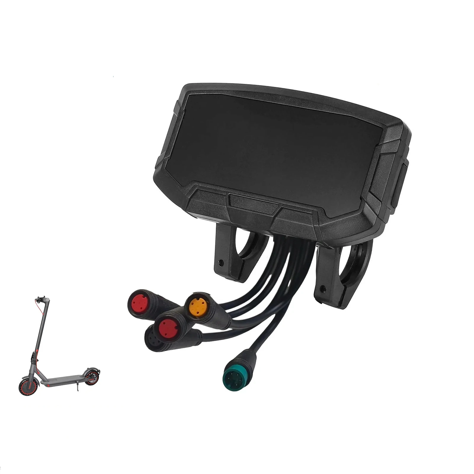 Tableau de bord intelligent pour trottinette électrique en ABS noir avec affichage de la vitesse et du niveau de batterie pour Kamikaza K1Plus - Pièces universelles
