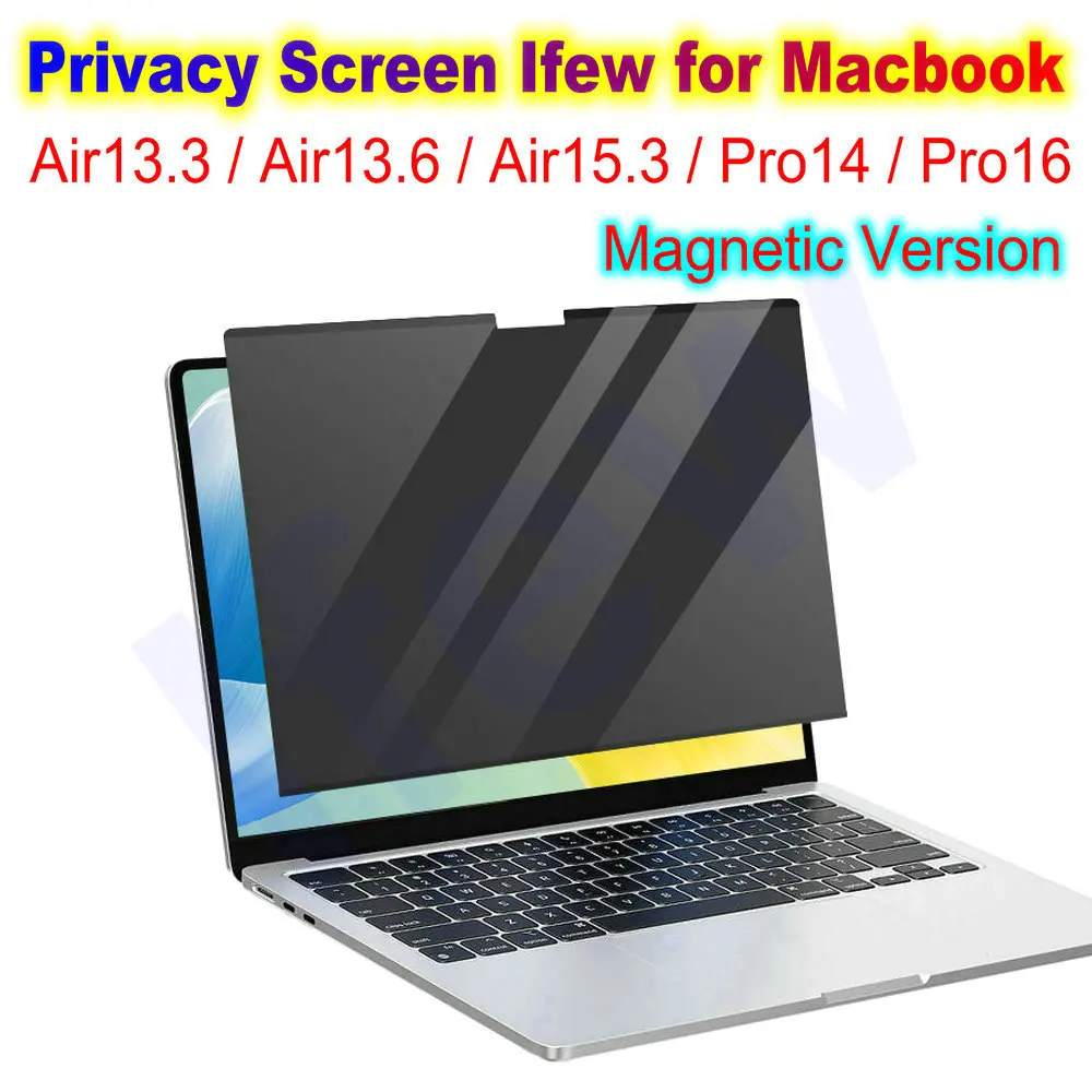 Privacy Screen Protector Filter For Apple Macbook Air 13 13.3 13.6 15.3 Pro 14 16 Inch M1 M5 Anti Spy Peer Screen Protector Kit