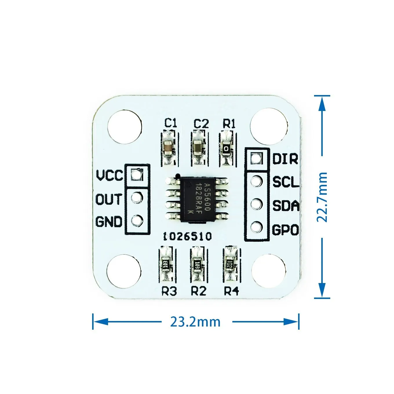 10pcs AS5600 magnetic encoder magnetic induction angle measurement sensor module 12bit high precision