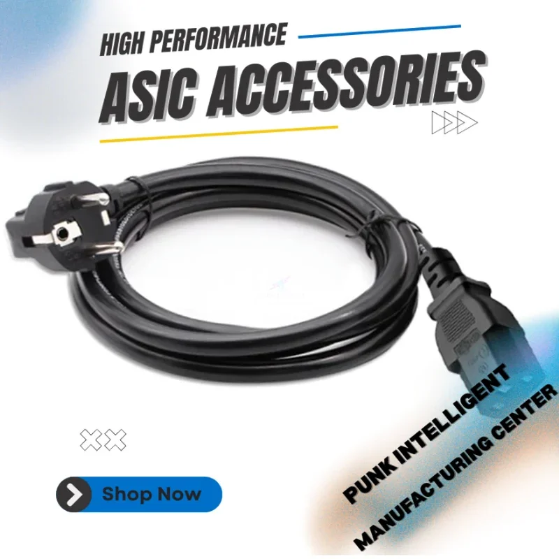 

C13 Power Cord for Antminer Iceriver Mining Rig Power Supply Cord Male to Female 6ft Length for Power Distribution Systems