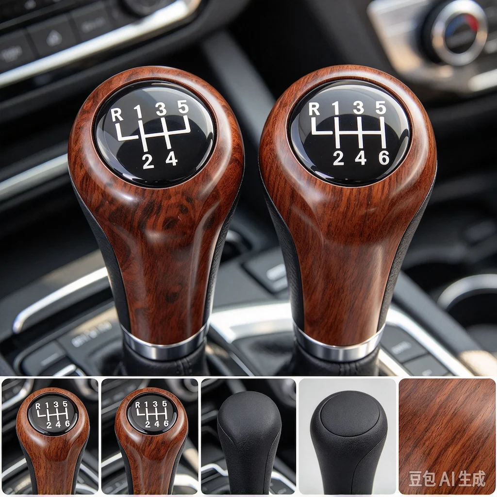 5 6 Speed Car Gear Shift Knob Lever Shifter Knob Wood Leather Gearstick Shifter Lever Fit For BMW E28 E30 E36 E38 E39 E46