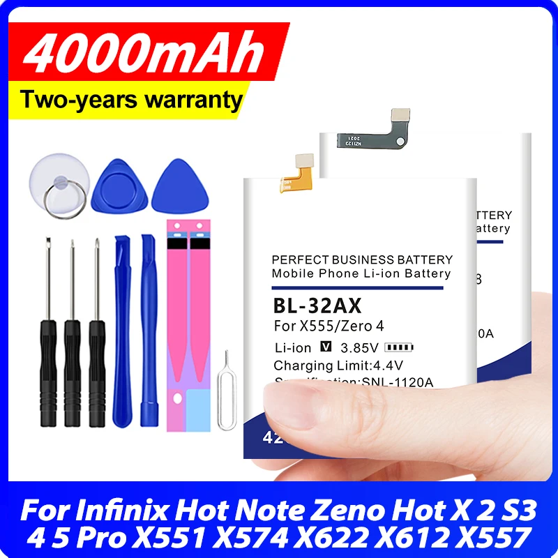 BL-39GX BL-39AX BL-32AX BL-43BX BL-49IX BL-39JX Battery For Infinix Hot Note Zeno Hot X 2 S3 4 5 Pro X612 X557 X551 X574 X622