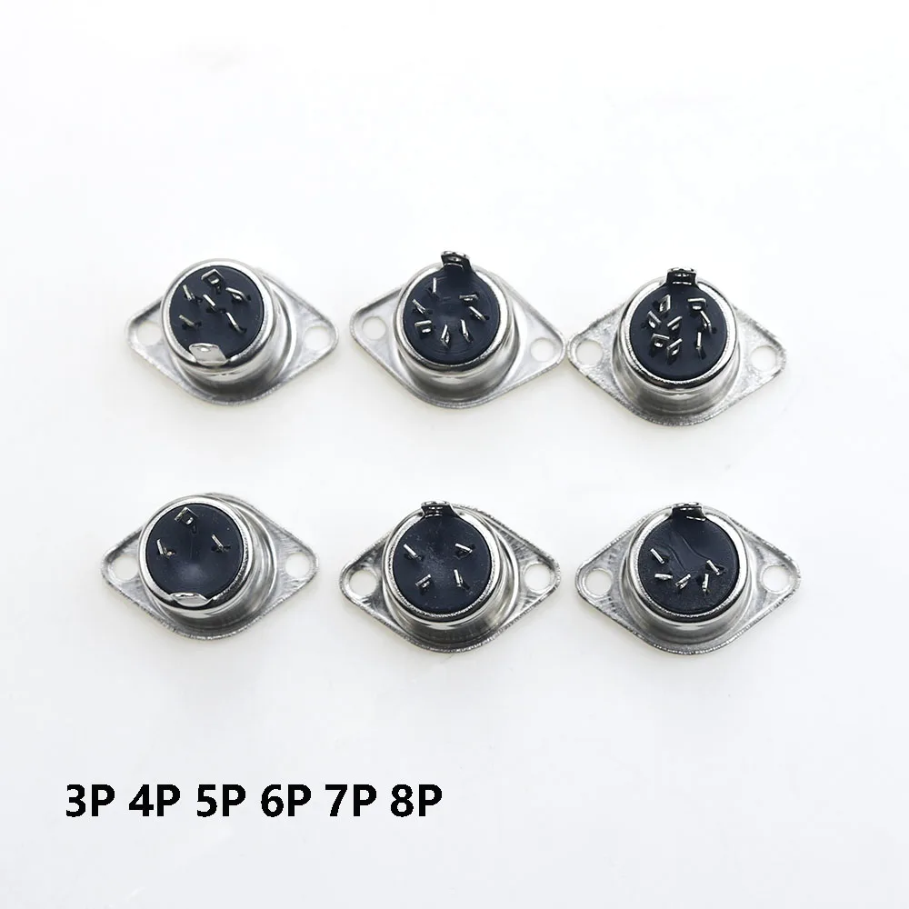 1PCS S Terminal Connector Female Socket Mount Chassis adapter  3/4/5/6/7/8 Pin Keyboard Plug DIN SOLDER MIDI cable
