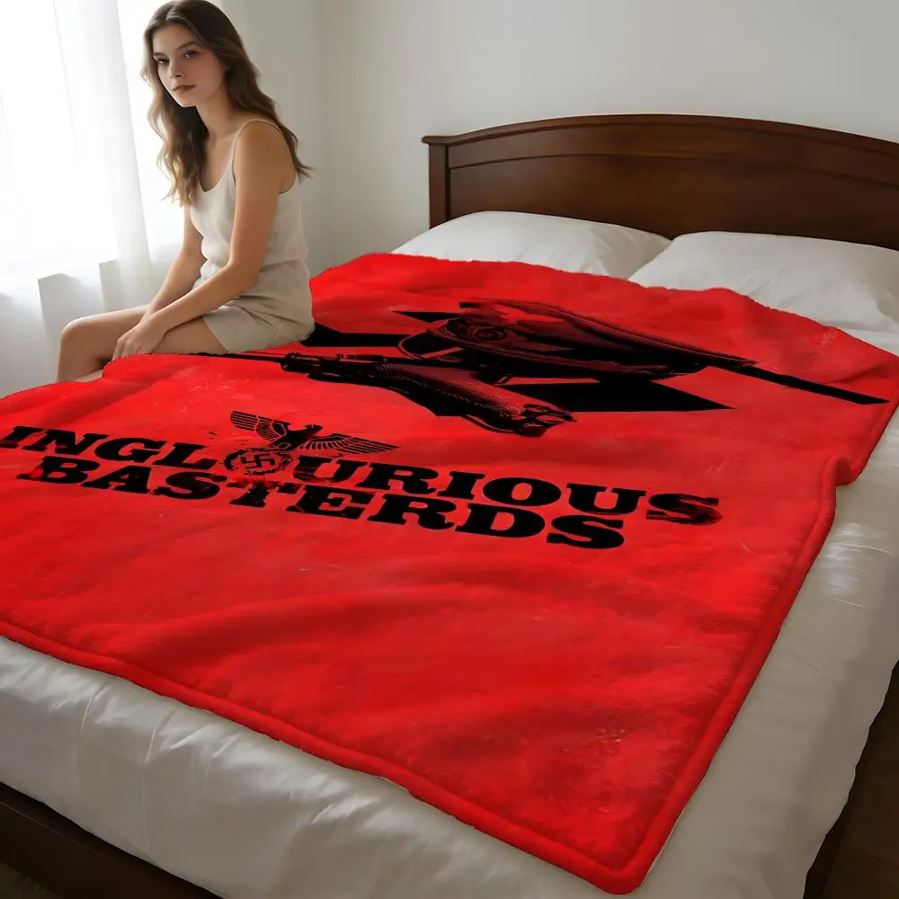 

Плед из короткого плюша высокой плотности для дивана, для сна в кондиционируемой комнате, приятный для кожи, с изображением классических военных фильмов, таких как «Бастарды»