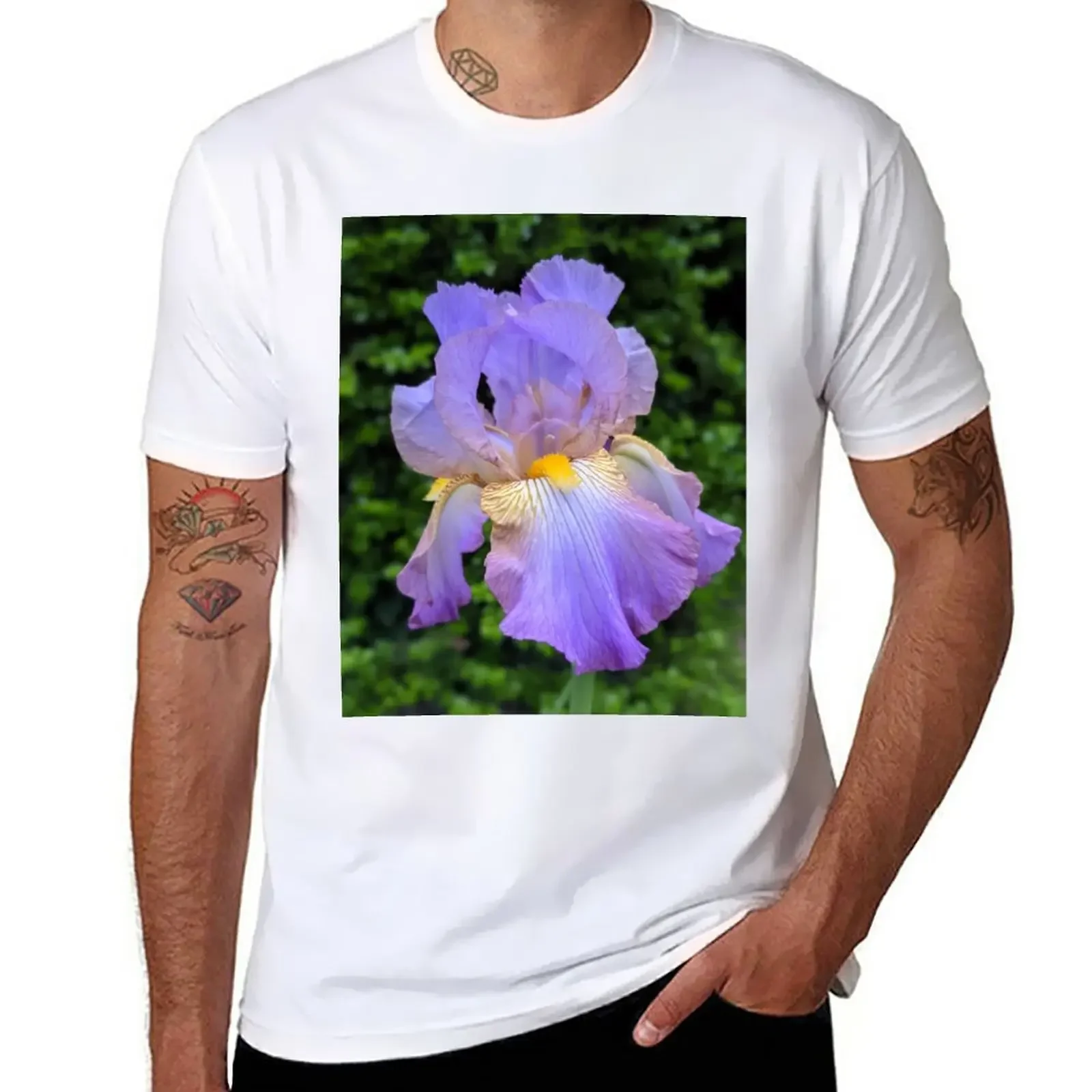 

Purple Iris Photographic Image T-Shirt sports fans sweat customs design your own mens graphic t-shirts funny