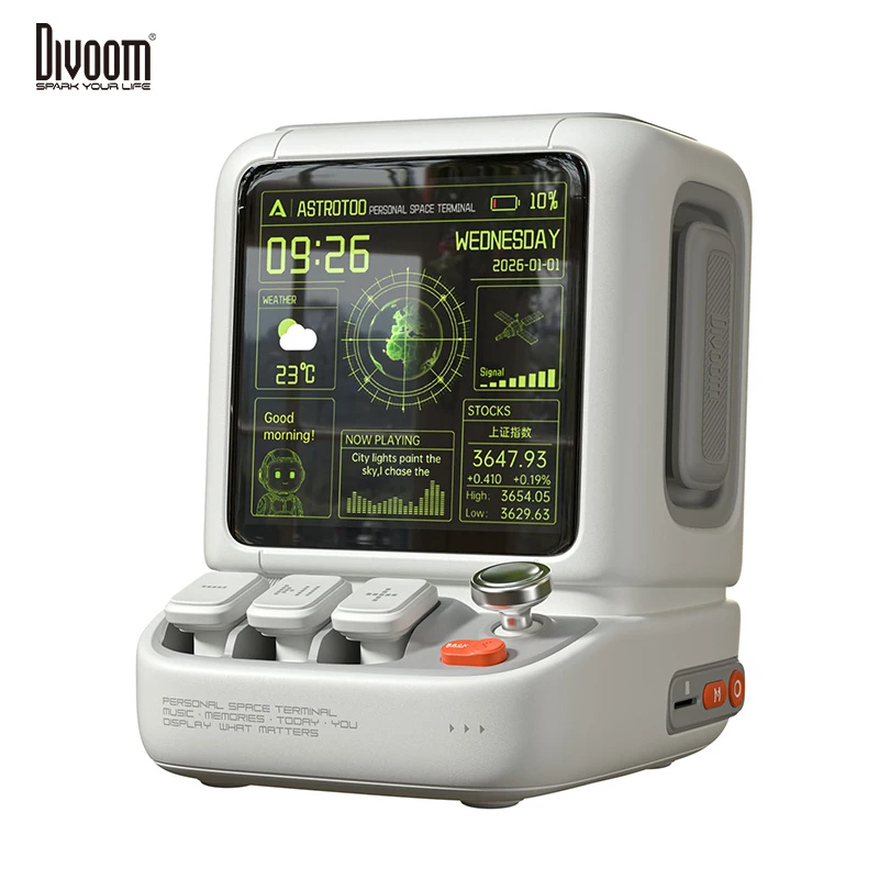 Divoom AstroToo Pixel Art Bluetooth Speaker with Smart Display, Digital Photo Frame, Clock, App Control, 5 Sound Modes