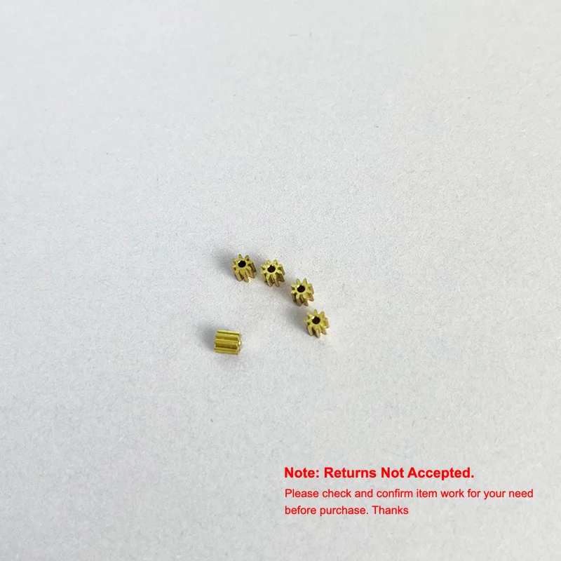 5pcs/lot 0.3 Modulus 8T 9T 10T 11T 12T 13T 14T 15T 16T 18T Brass Metal Copper Gear Spindle Gearwheel