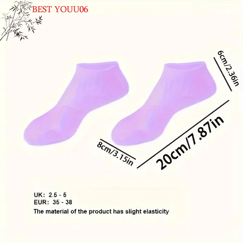 Hot 1pair Silicone Moisturizing Foot Sock For Dry Cracked Feet Foot Care Socks Spa Pedicure Socks Massage Moisturizing Gel Sock view 6