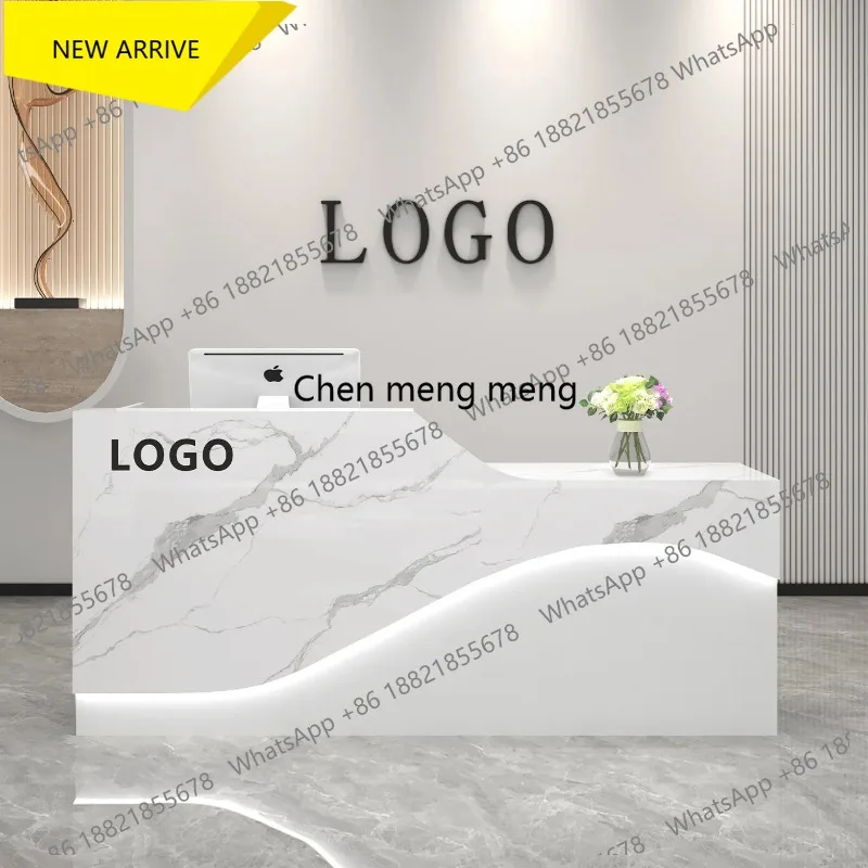 

G153 Clinical Front Reception Desk Modern Service Beauty Salon Reception Desk Hairdresser With Drawers Muebles Commercial Furnit