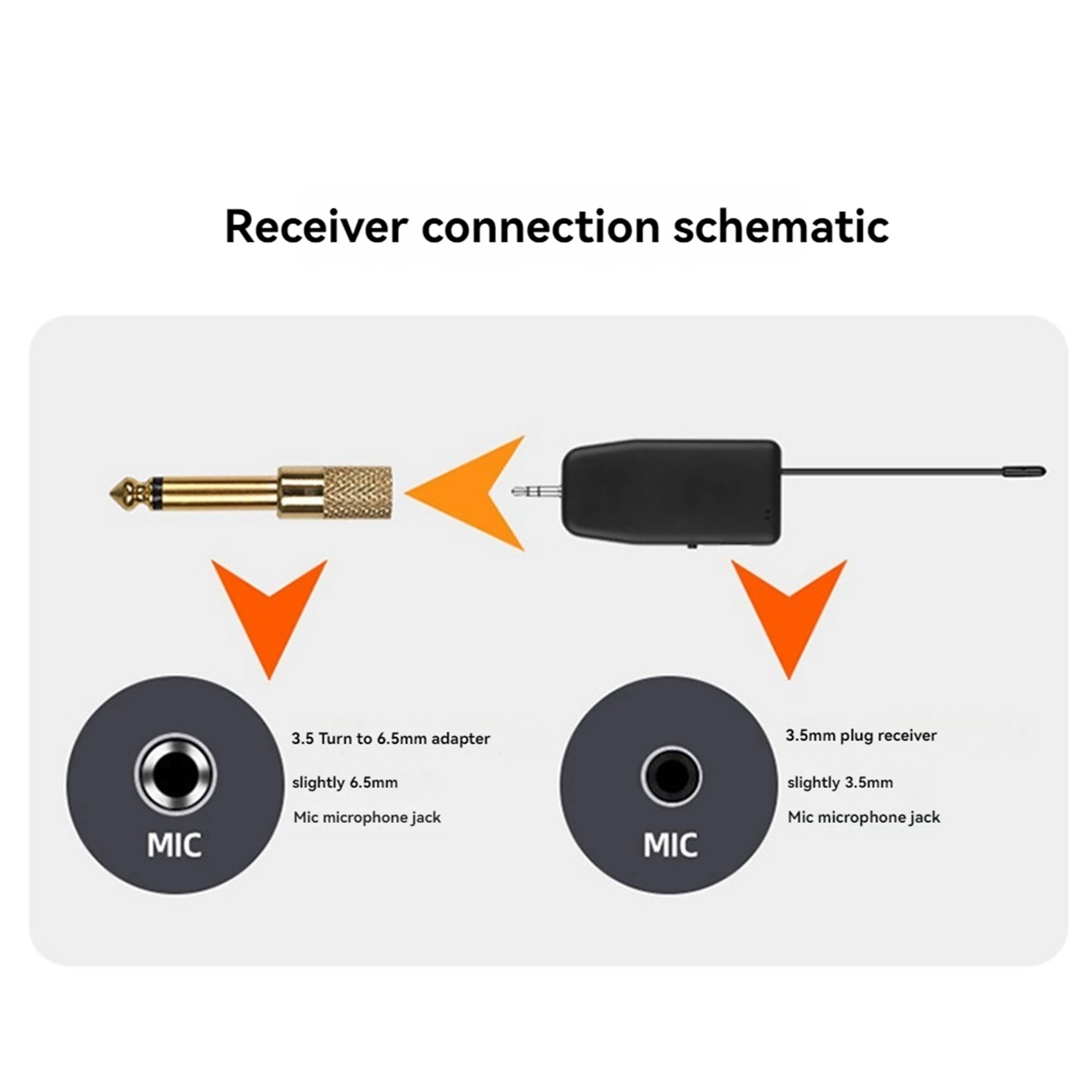 ABIT Violin Wireless Microphone Musical Instrument Microphone Stage Performance Audio Receiver and Transmitter Short Clip
