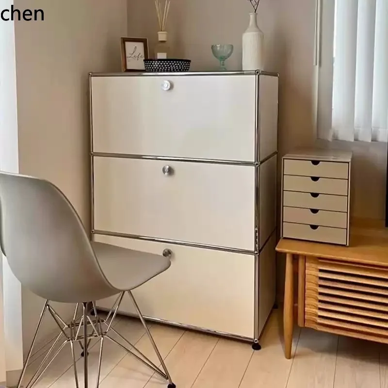CZ Sideboard Stainless Steel Storage Module Combination Household Storage Cabinet Bedside Table