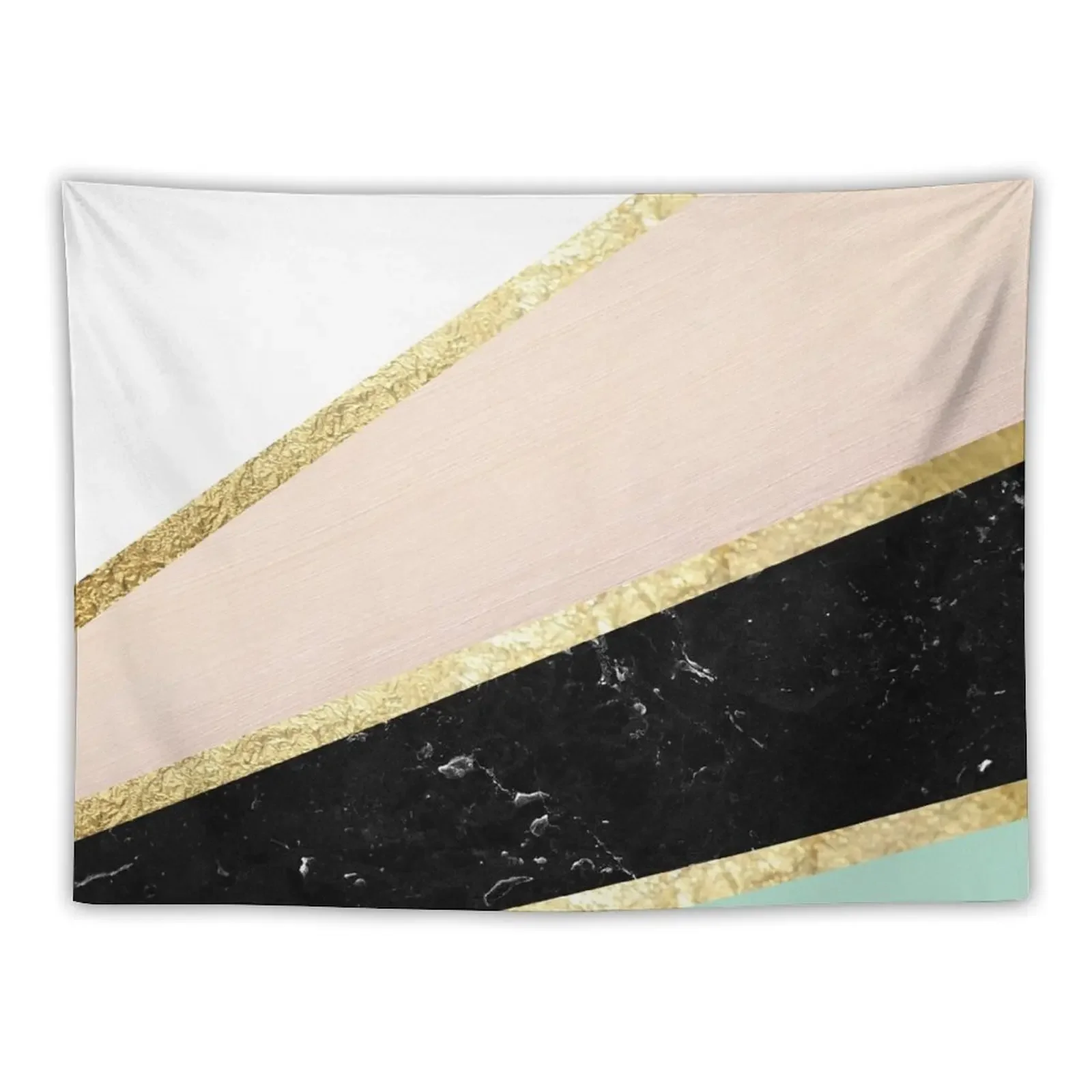 

Mint, Blush, White, Black Marble and Gold Stripes Glam #1 #minimal #decor #art Tapestry Mushroom Bedrooms Decor Tapestry