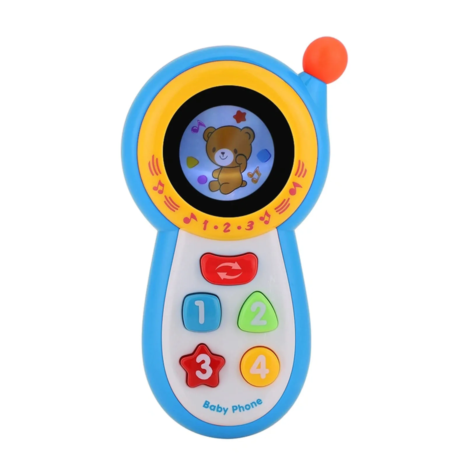 Puzzel Baby Mobiele Telefoon Speelgoed Met Geluiden Rond Spiegel Vroeg Educatief Speelgoed Voor 0-3 Jaar Oud Kind