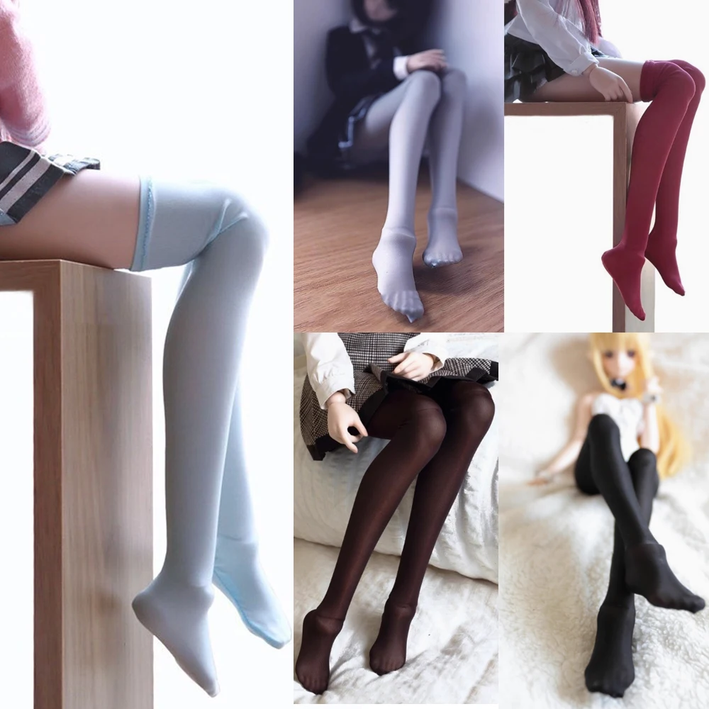 D09-P717  handmade toy 1/4 1/3 uncle 68 73 ID75 80 BJD/SD doll Anti staining socks thigh stocking red black white1pair