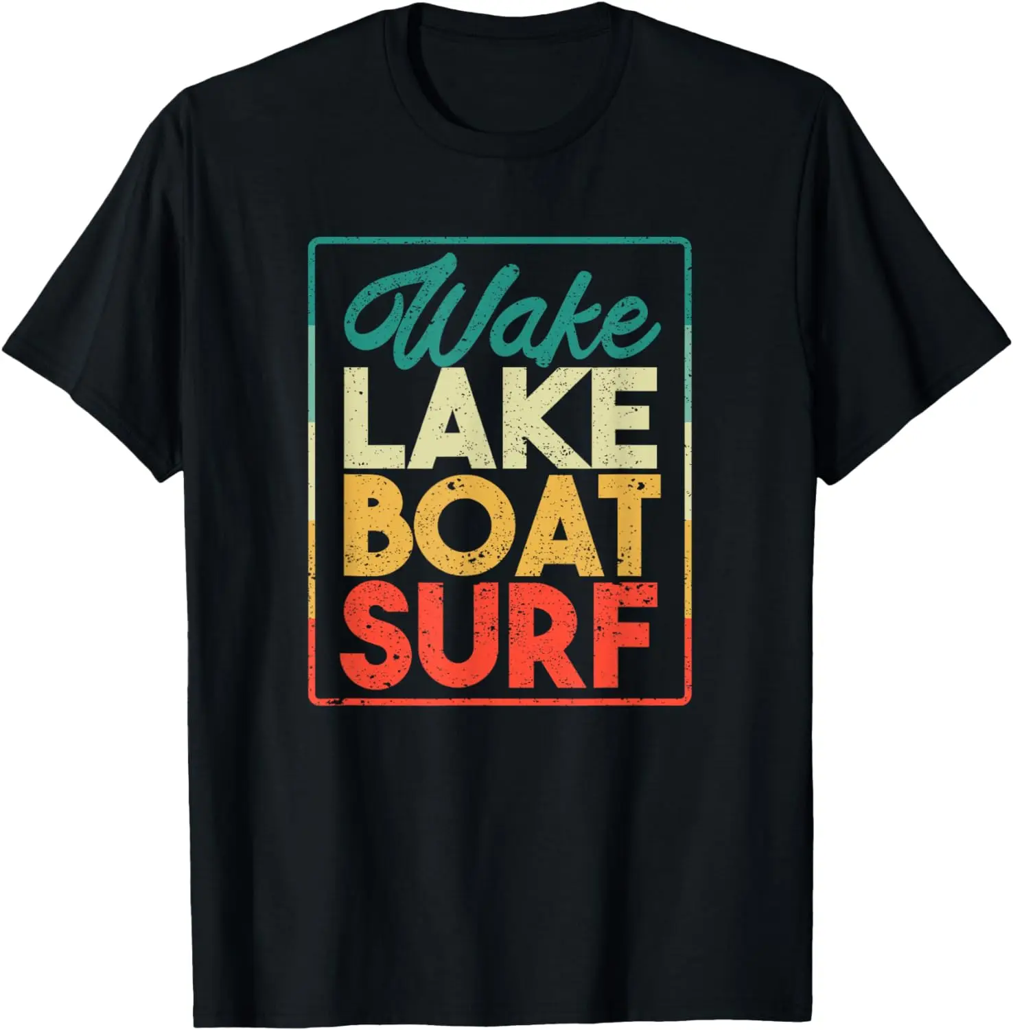 

Wake Lake Boat Surf Funny Wakesurf Board Surfing Surfer T-Shirt