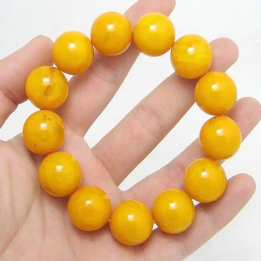 

Natural Amber Beads Beeswax Old Yellow Oil Men Women Bracelets Yoga Buddha Prayer Bohemian Meditation tassel Chaplet Gemstone