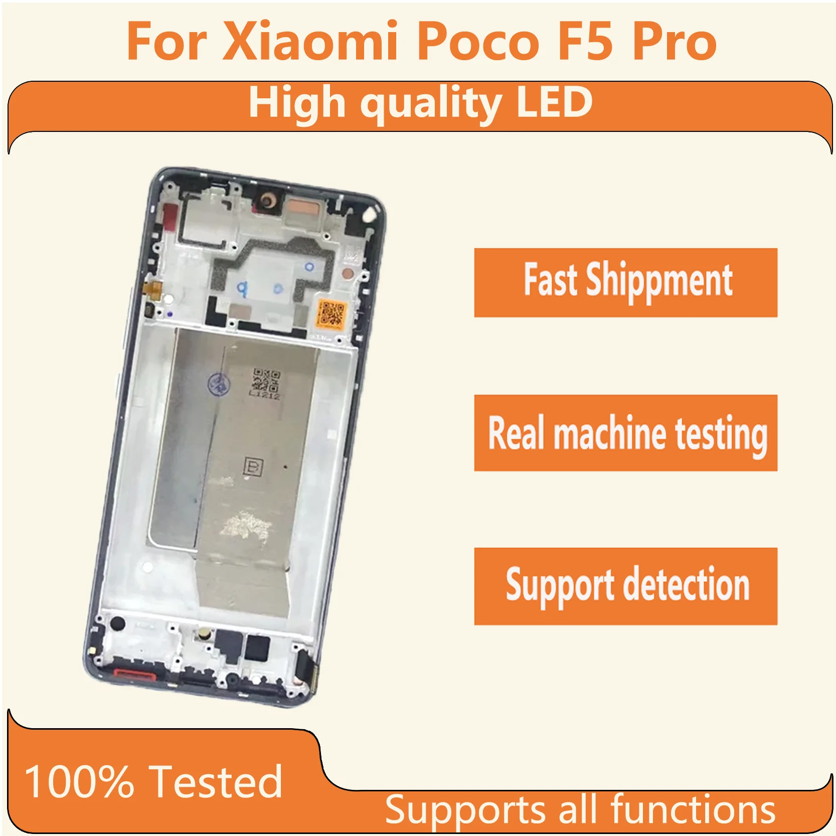 

Original xiaomi Poco F5 Pro full function AMOLED LCD 6.67 "replacement screen display screen 23013PC75G touchscreen
