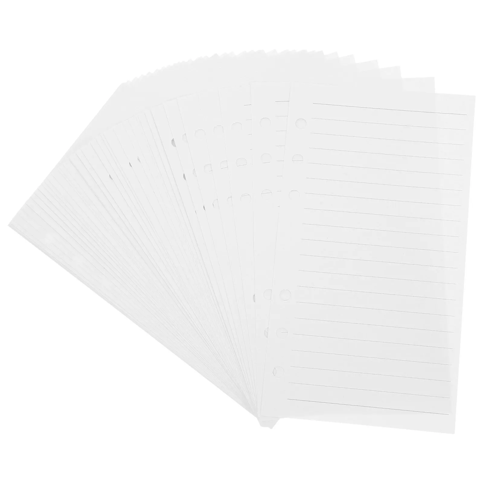 

A6 6-Hole Planner Refill Paper 45 Sheets Lined Wide Ruled Grid Loose Leaf Binder Inserts for Notebook Notepad