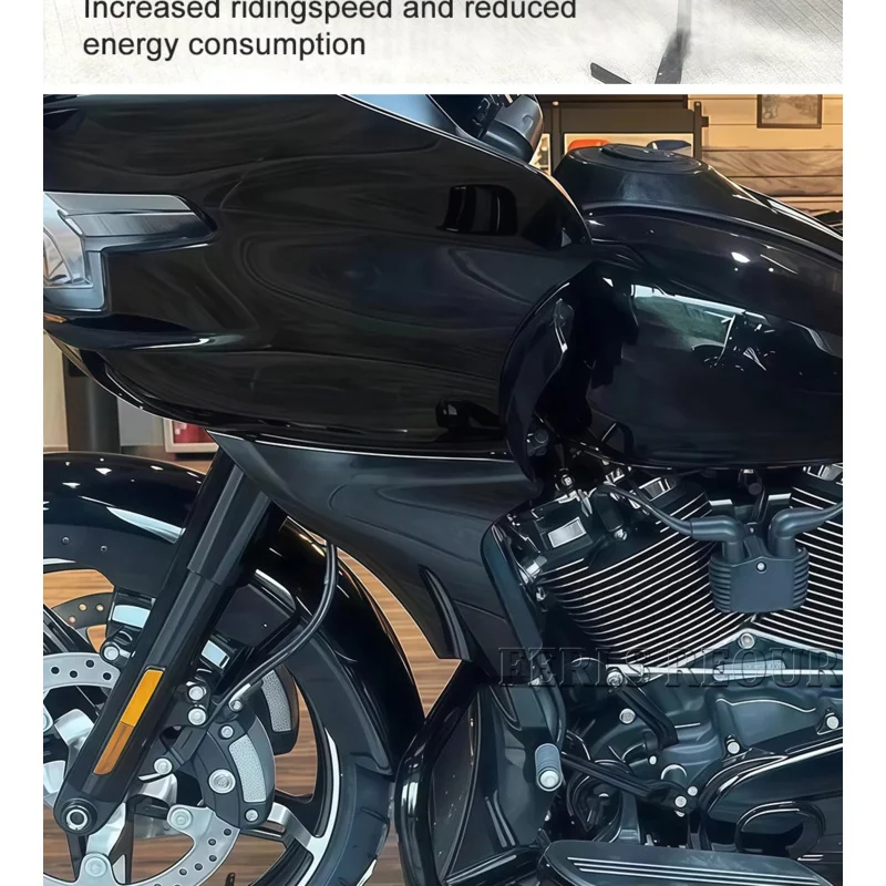 

Touring Road Glide FLTRXSE 2023/FLTRXSTSE 2024 - Durable ABS Side Fairing Cover Panel Bracket Kit, Unpainted/Black