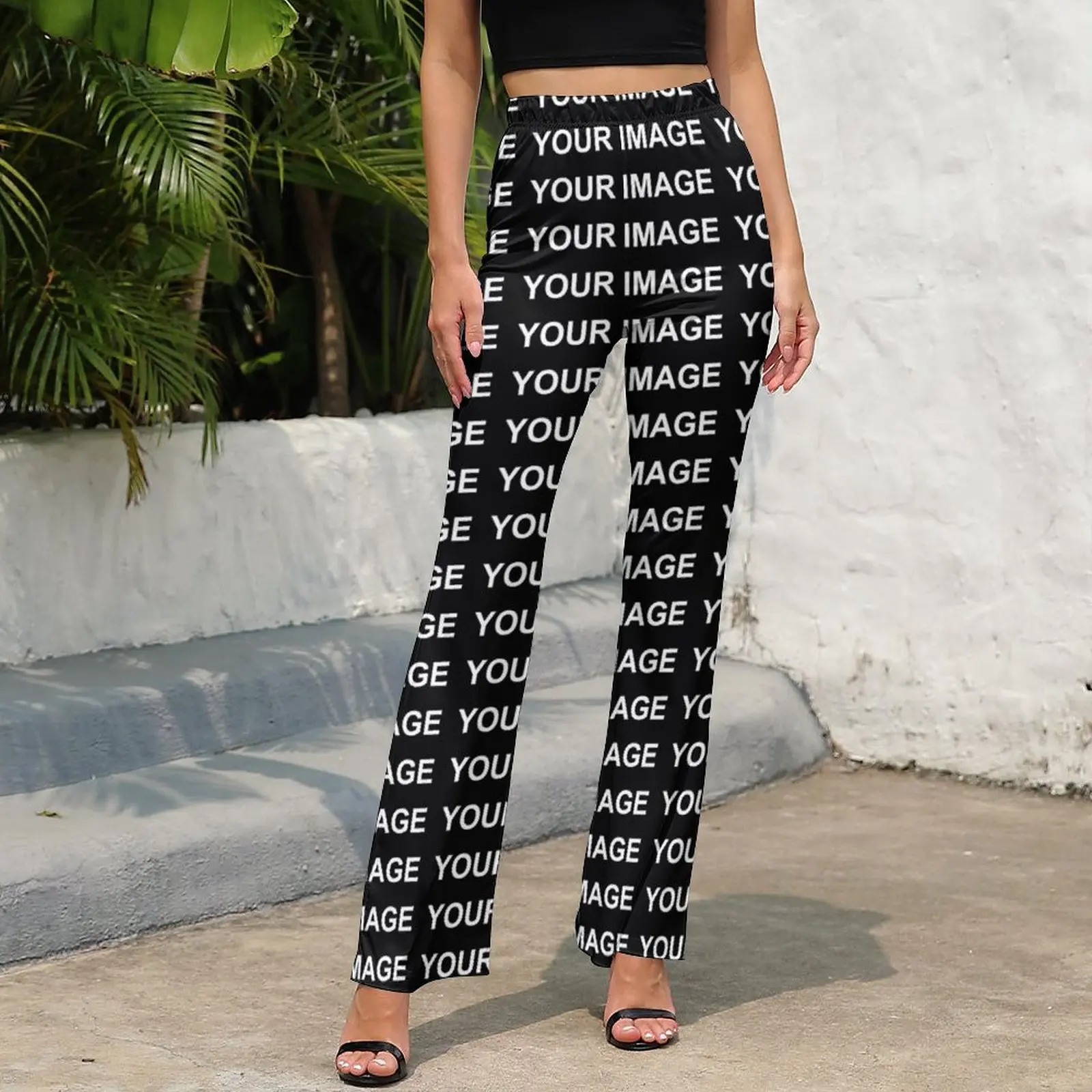 Your Image Customized Pants Custom Made Design High Waist Kawaii Flare Trousers Daily Print Street Style Pants Gift