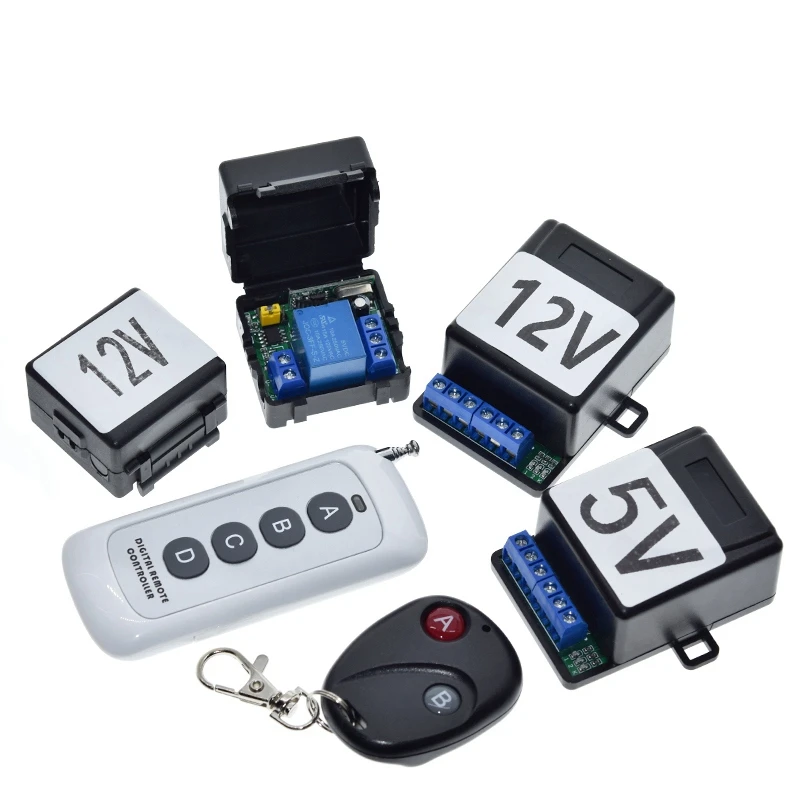 TZT حار تيار مستمر 5 فولت 12 فولت 10A التتابع 1CH 2CH اللاسلكية RF التحكم عن بعد التبديل الارسال مع وحدة الاستقبال 433 ميجا هرتز LED التحكم عن بعد