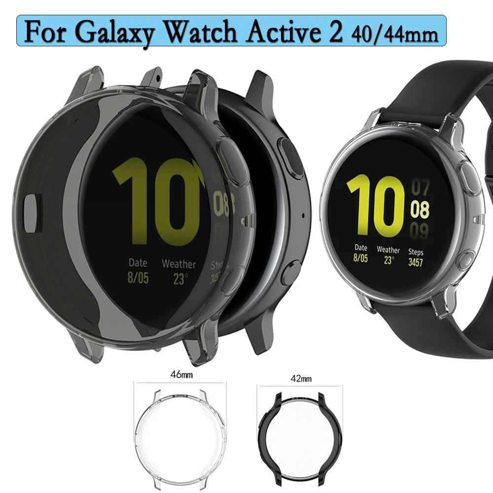 Мягкий защитный чехол из ТПУ для Samsung Galaxy Watch Active 2 40/44 мм, высококачественные прочные аксессуары для корпуса