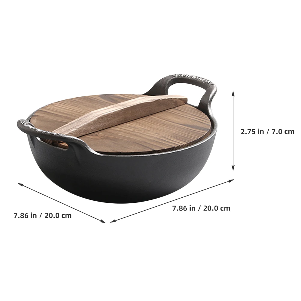

Cast Iron Pot Set Non-Stick Stew Soup Pan For Home Outdoor Camping Cooking Heat Resistant Skillet Saucepan Cookware Sets