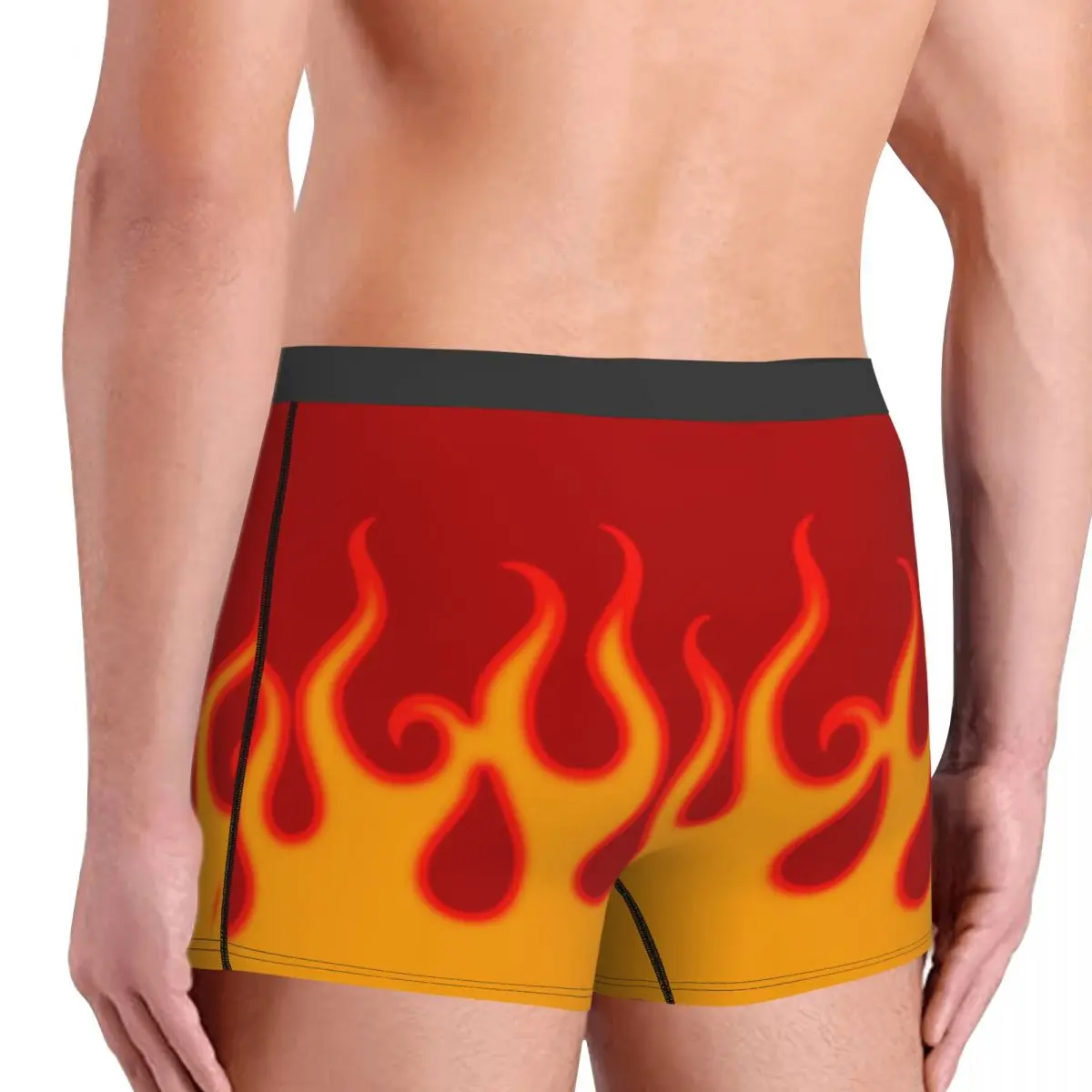 Custom Red Hot Fire Racing Flames Boxers, Roupa Interior Masculina, Cool Cuecas, Cuecas, Boxers Shorts