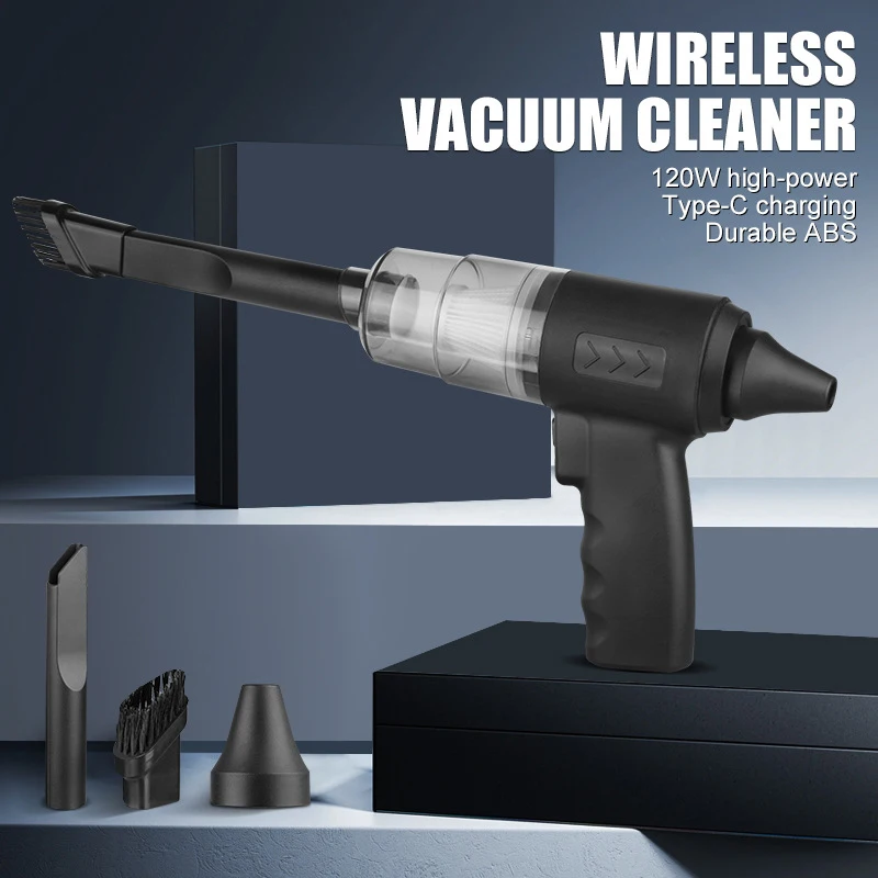 

2025 Portable Car Wireless Vacuum Cleaner 120W Powerful Handheld for Home & Auto, Lightweight Cordless Rechargeable 3-in-1
