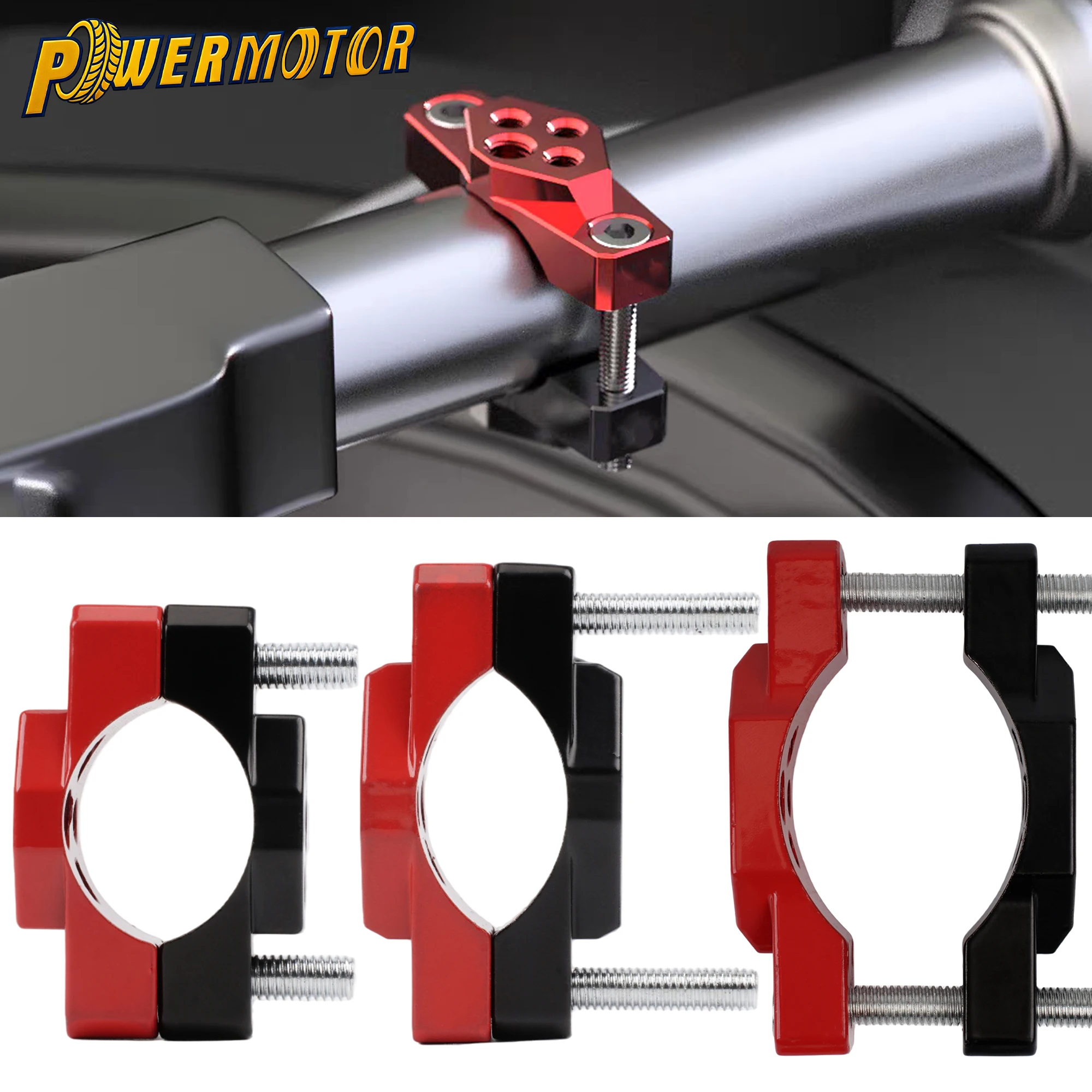 

Motorcycle 17mm-54mm Multifunction Mount Bracket Handlebar Bumper Holder Clamp For Fog Auxiliary Light Spotlight Phone Stand