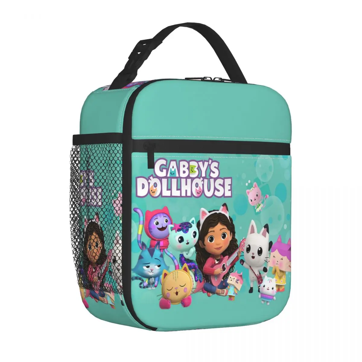 Gabby Dollhouse Insulated Lunch Bags Cooler Bag Meal Container Cute Cartoon Tote Lunch Box Food Storage Bags Office Picnic