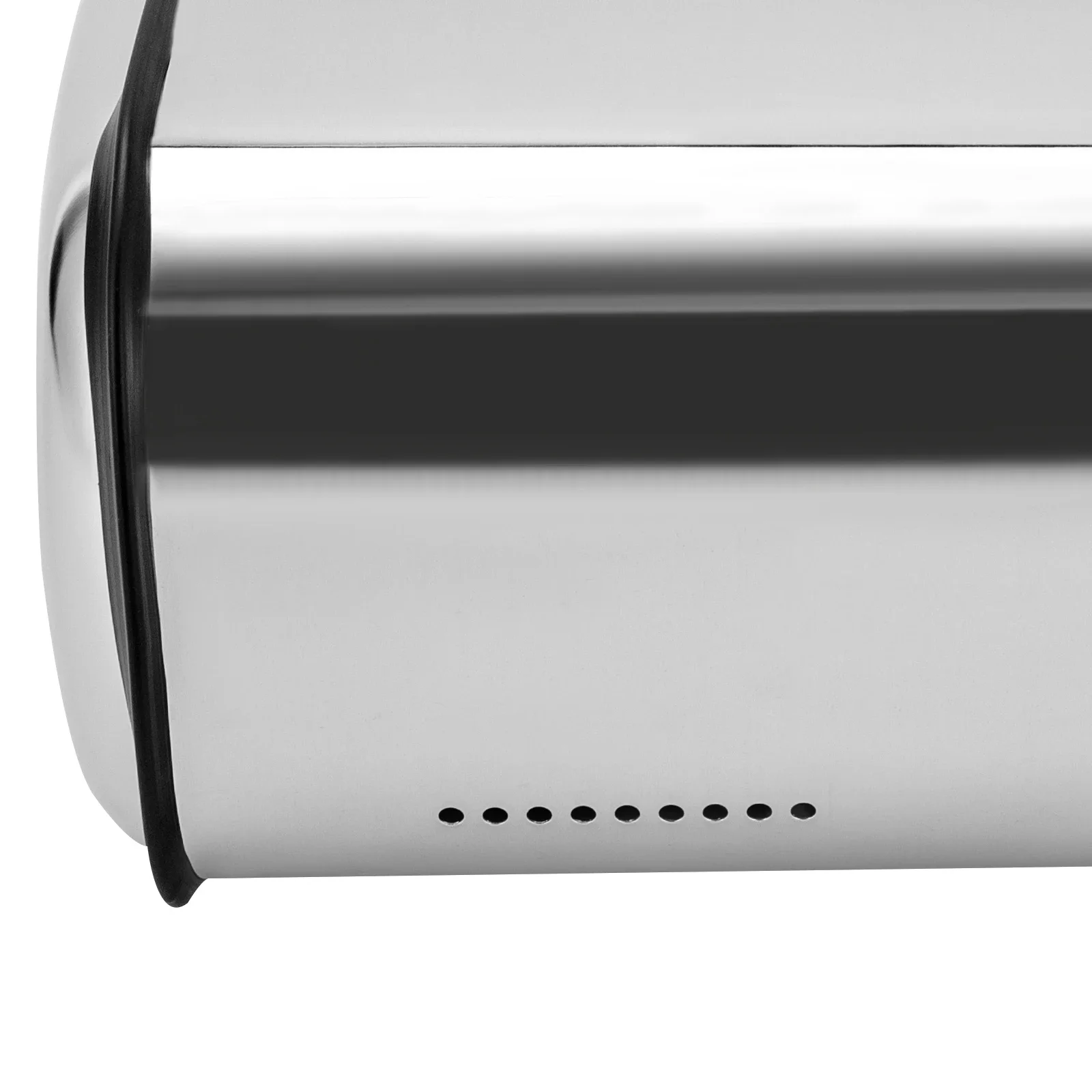 Edelstahl-Brotkasten Bäckerei-Vitrine Brotaufbewahrungsbehälter mit Sichtfenster Rolltop-Deckel 5L Fassungsvermögen für die Küche – Detail 7