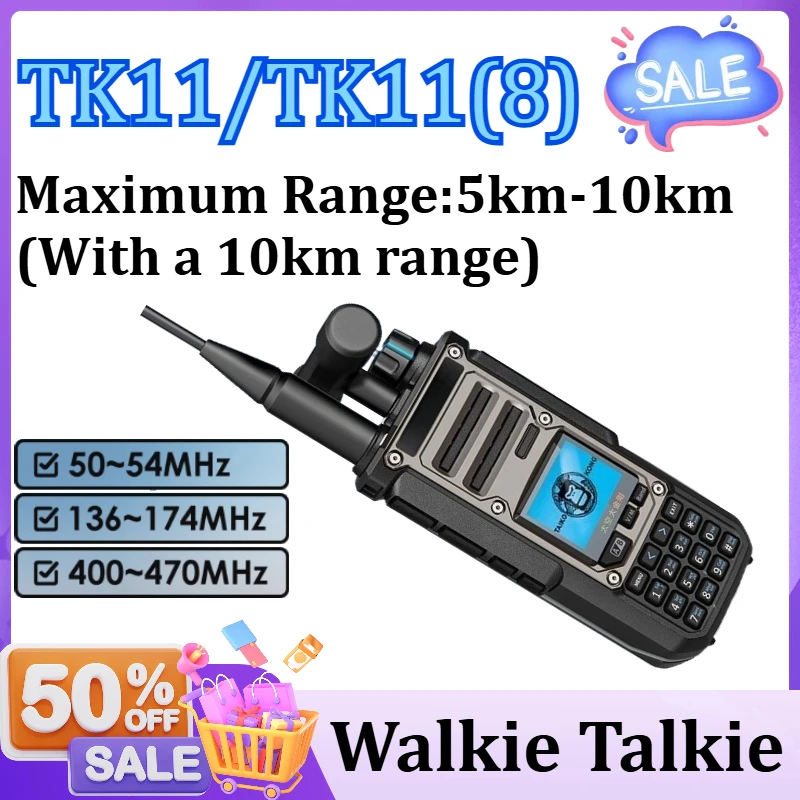 For Quansheng Walkie Talkie for Taiko Kong TK11 for Magic Voice TK11(8) 10W Wireless Frequency AM FM CB Ham Two Way Radio