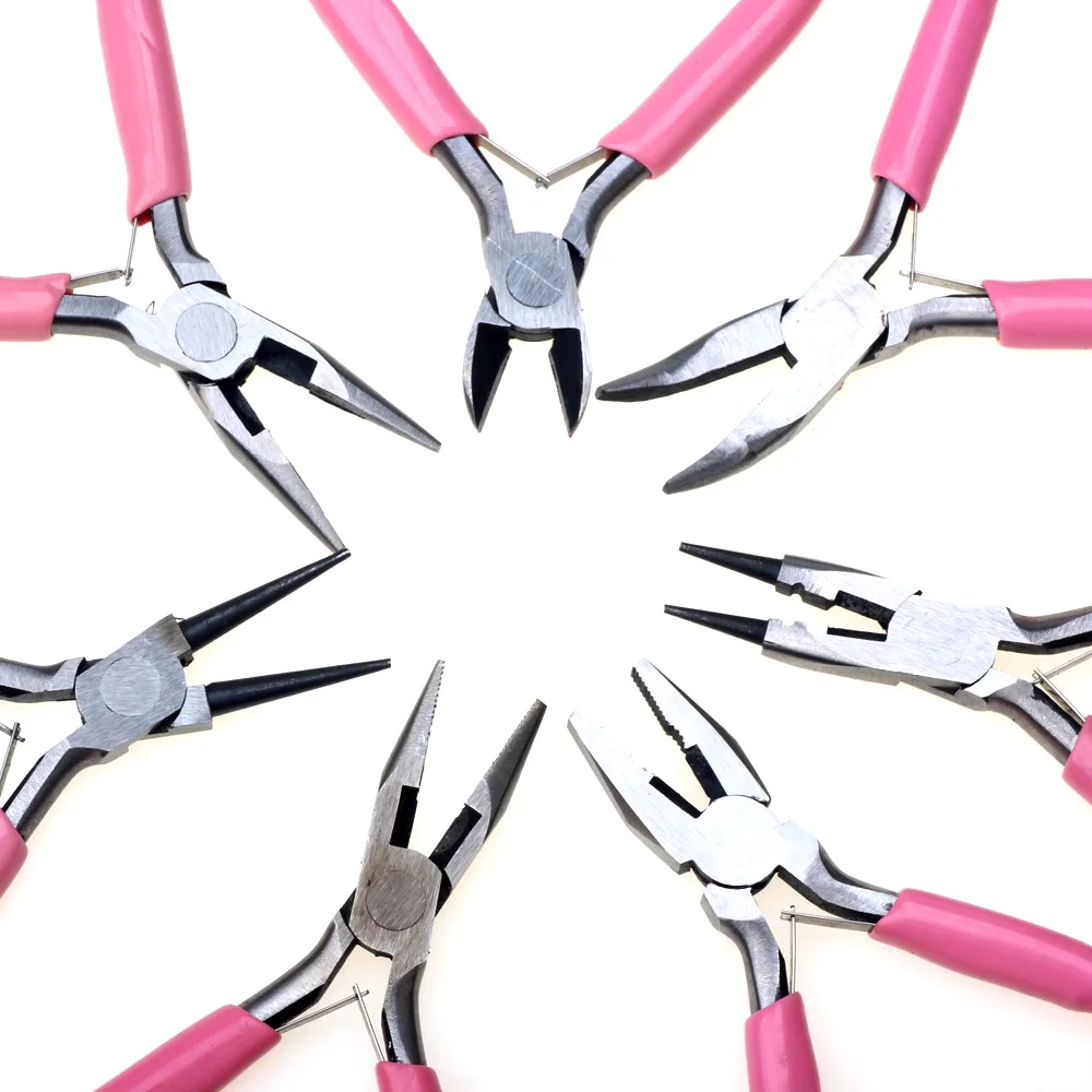 

1 Piece Cute Pink Color Handle Anti-Slip Splicing and Fixing Jewelry Pliers Tools & Equipment For DIY Jewelery Accessory Design