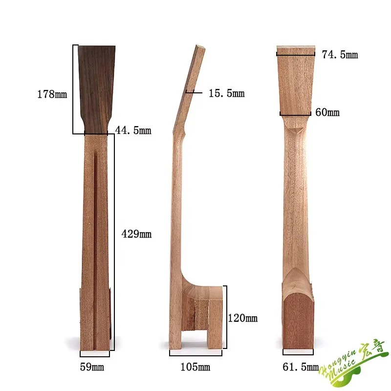 Okoume Wood For Acoustic Guitar Neck  Guitar Accessories  Okoume+Rose wood Three PLY Guitar Neck MD head