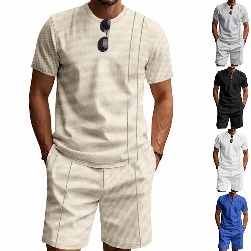 

Casual Summer T Shirt Light Beige Crew Neck Loose Fit T-Shirts Gray Oversized Tee Black Vertical Seam Short Sleeve T-Shirt