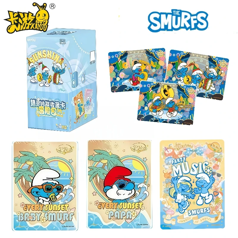 

KAYOU Official Genuine Smurfs Animation Card Anime Game Periphery Children's Festival Collection Toy Card Gift Original Box