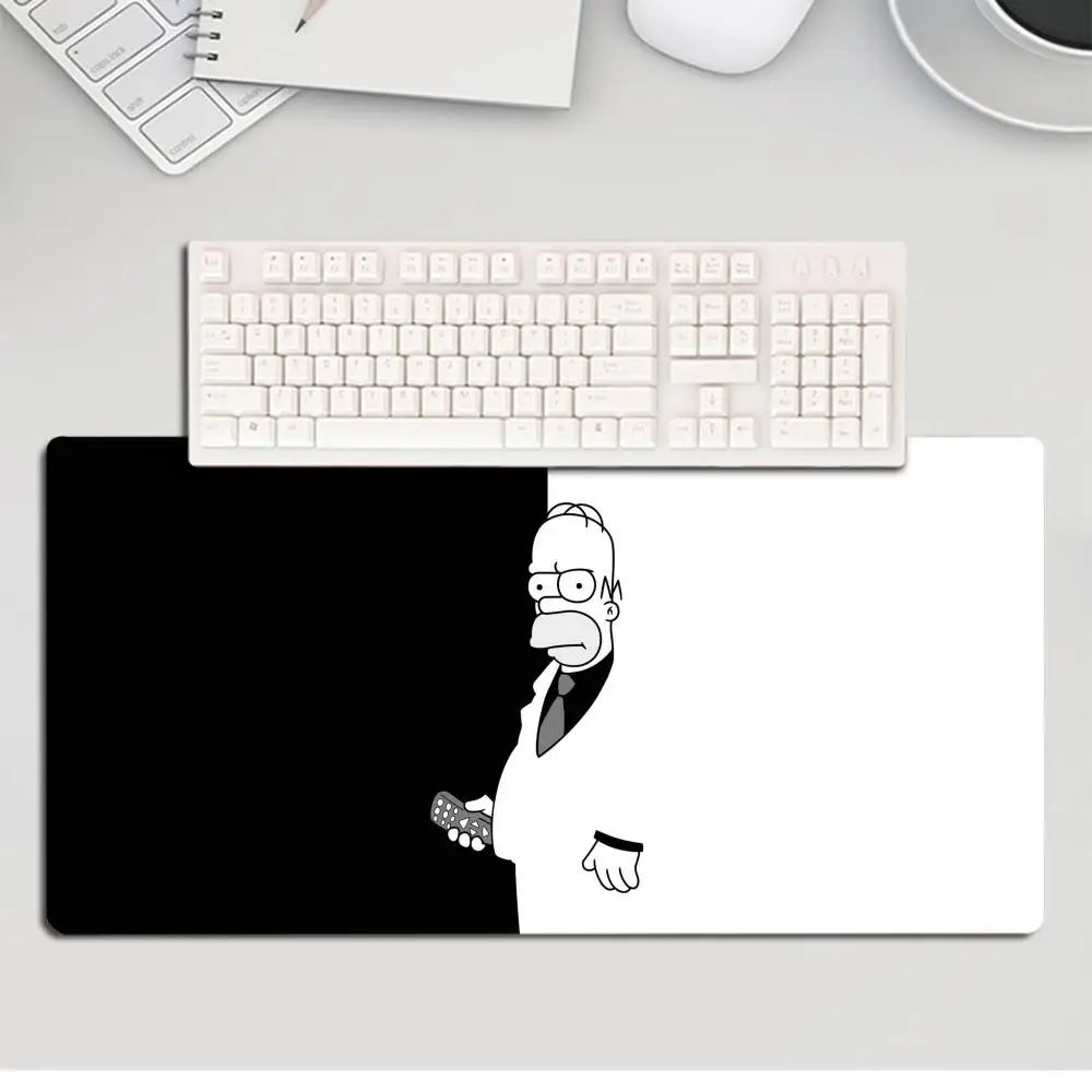 Cartoon The S-Simpsons Cute Mousepad Gaming Accessories Computer Keyboard LockEdge Thickened Desk Pad Upholstered Mouse Mat